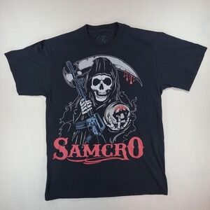 Sons of Anarchy SAMCRO Grim Reaper Graphic T-Shirt Mens Medium Black